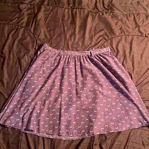 Purple skirt with dog prints
